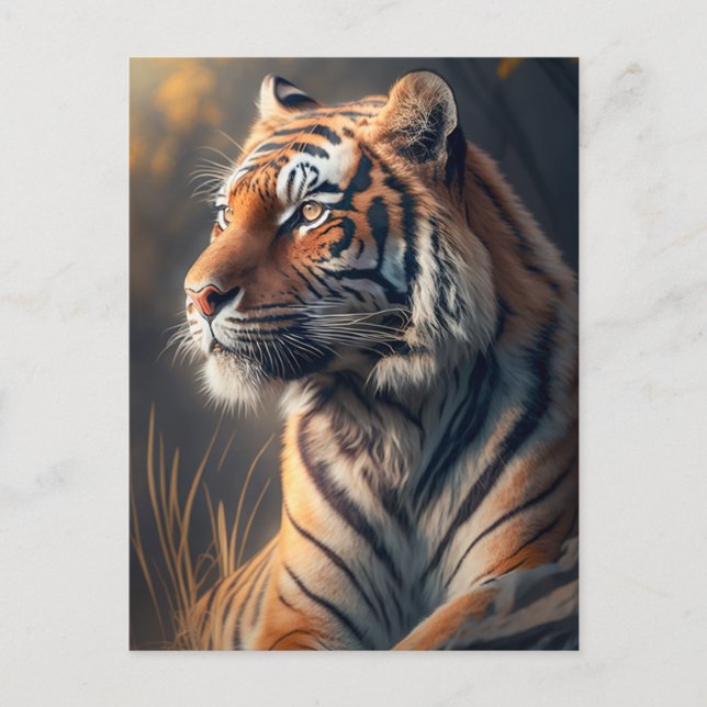 Tiger in Nature Post Card Postkarte (Vorderseite)