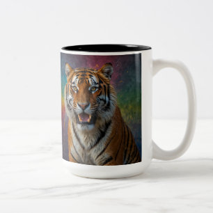 Tiger in Portrait Zweifarbige Tasse