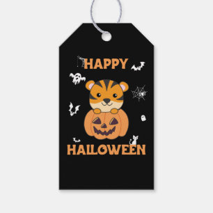 Tiger in Pumpkin Sweet Tiger Happy Halloween Gesch Geschenkanhänger
