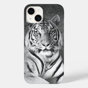 Tiger in Schwarz und Weiß Case-Mate iPhone 14 Hülle