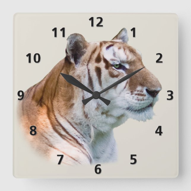 Tiger individuell anpassbare Uhr (Vorderseite)