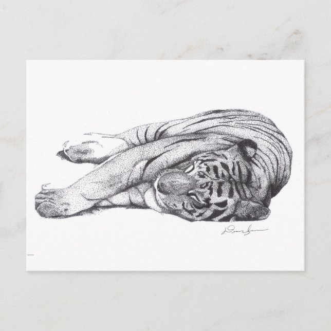 Tiger - Injektor und Tinte Postkarte (Vorderseite)