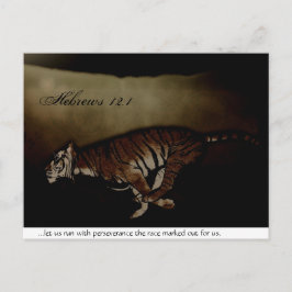 Tiger Inspiration ermutigen, das Rennen zu führen! Postkarte