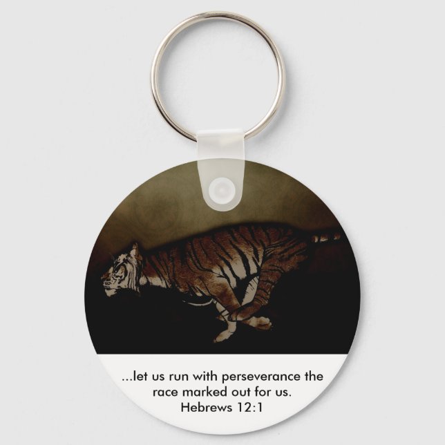 Tiger Inspiration ermutigen, das Rennen zu führen! Schlüsselanhänger (Vorderseite)