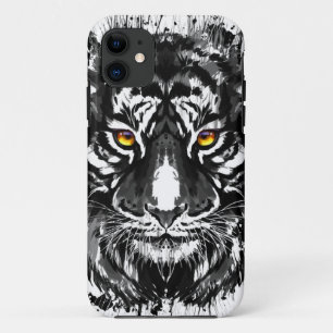 Tiger iPhone 11 Fall   Schwarzer und weißer Tiger Case-Mate iPhone Hülle