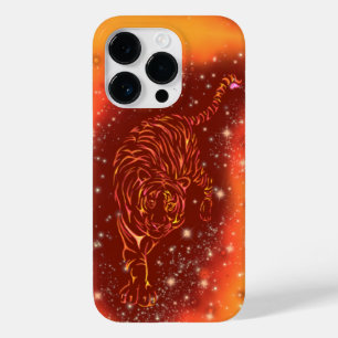 Tiger iPhone-Fall läuft in der frühen Nacht Case-Mate iPhone 14 Pro Hülle