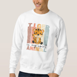 Tiger ist mein Geisttier - süßer Tiger Vintag Sweatshirt