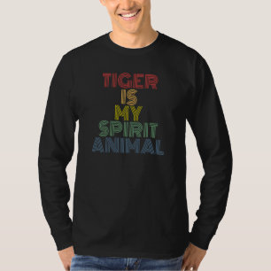 Tiger ist mein spirituelles Tier Retro 70er Jahre T-Shirt