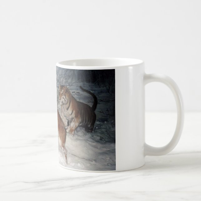Tiger jagt Hirsche Tasse (Rechts)
