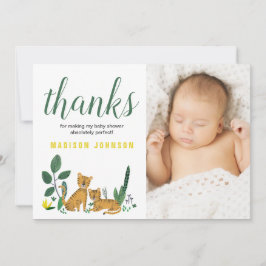 Tiger Jungle | Vielen Dank | Babydusche Foto-Karte Einladung
