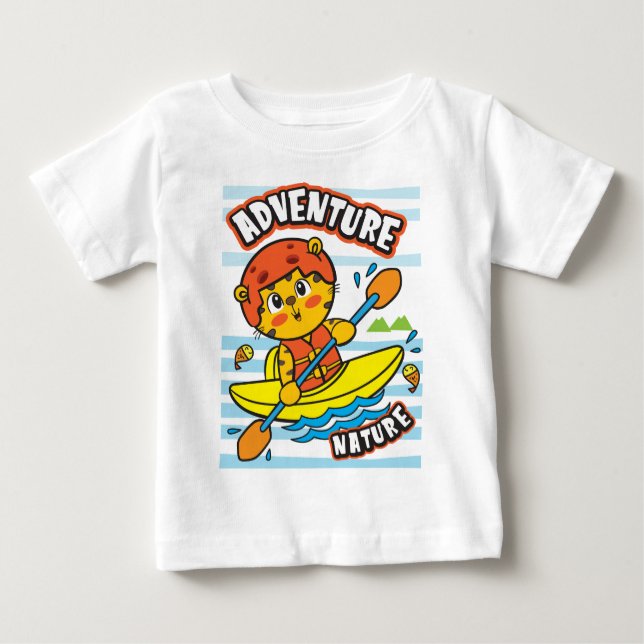 Tiger Kajak Baby T-shirt (Vorderseite)