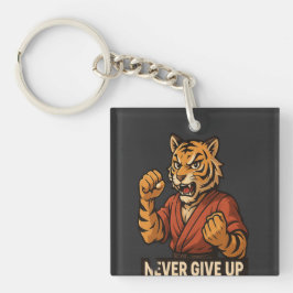 Tiger Kampfsport - Gib niemals auf motivierend  Schlüsselanhänger