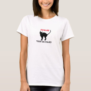 TIGER/Katze an Bord - Vorsicht & Funny Cat Fashion T-Shirt