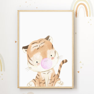 Tiger Kaugummi Poster Süßigkeiten Kinderzimmer Dru
