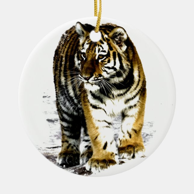 Tiger Keramik Ornament (Vorne)