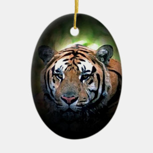 Tiger Keramik Ornament