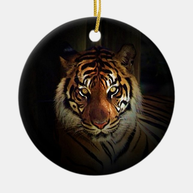 Tiger Keramik Ornament (Vorne)