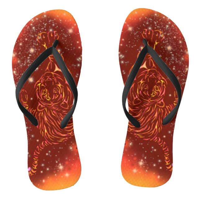 Tiger kippen Flops in der Galaxy Starry Night Flip Flops (Fußbett)