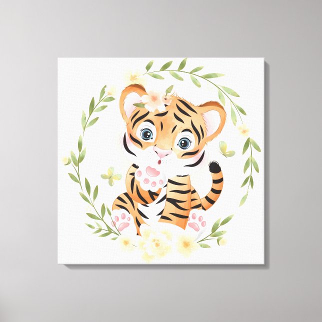 Tiger Kisses Canvas Print Leinwanddruck (Vorderseite)
