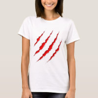 Tiger-Klauen-Abdrücke T-Shirt – Wildes Grafik-T-Sh