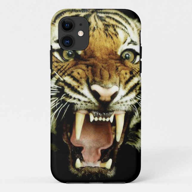 Tiger-Kopf Case-Mate iPhone Hülle (Rückseite)