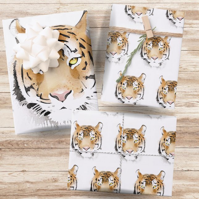 Tiger-Kopf-Tier Geschenkpapier Set (Von Creator hochgeladen)