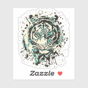 Tiger-Kopfaufkleber - Blue Tiger Sticker