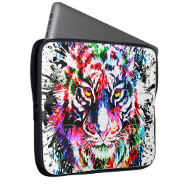 Tiger Laptop Case | Farbenfrohe Zeichnend Abstrakt