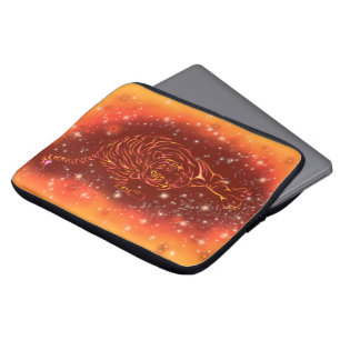 Tiger Laptop-Schläfchen in der Galaxy Starry Night Laptopschutzhülle