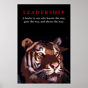 Tiger Leadership Inspiration Pop Art Poster