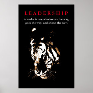 Tiger Leadership Inspiration Poster
