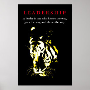 Tiger Leadership Inspiration Poster