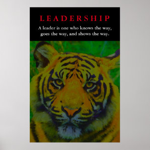 Tiger Leadership Motivierend Poster