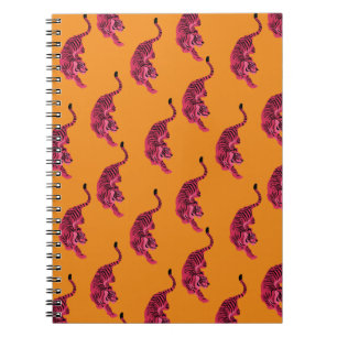 Tiger - Lebendiges Pink Notizblock