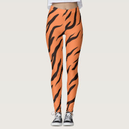 Tiger Legging, Tierleder für Frauen Leggings