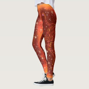 Tiger-Leggings, die in der Galaxy-Starry-Nacht lau Leggings