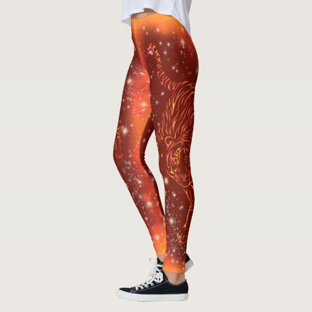 Tiger-Leggings, die in der Galaxy-Starry-Nacht lau Leggings (Links)