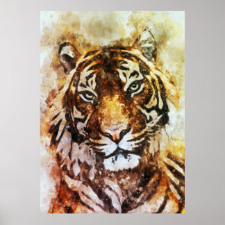Tiger Leinwand Art Poster
