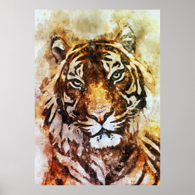Tiger Leinwand Art Poster (Vorne)