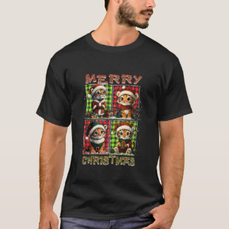 Tiger Leopard Buffalo Karierte Tiere Lover Merry C T-Shirt