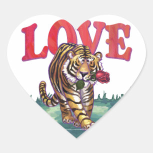Tiger Liebe Heart Stickers