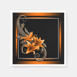 Tiger-Lilie Hochzeit Serviette