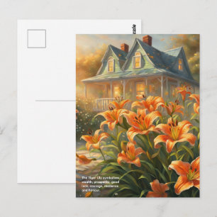Tiger-Lilie Symbolik Postkarte