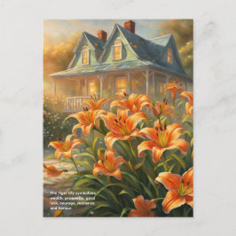 Tiger-Lilie Symbolik Postkarte