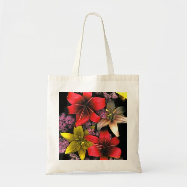 Tiger-Lilien und Spirea Tragetasche (Vorne)