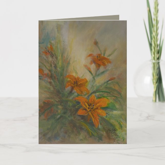 Tiger Lilies 5 x 7" Dankeskarte (Vorderseite)