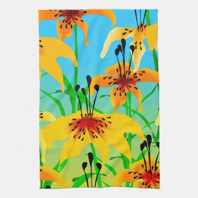 Tiger Lilies Küchentuch (Vertikal)