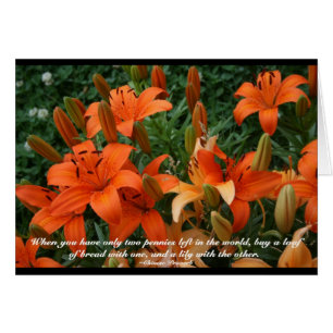Tiger Lilies Motivierend Note Card