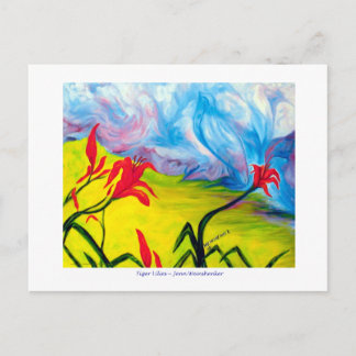 Tiger Lilies POST CARD Postkarte