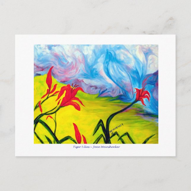 Tiger Lilies POST CARD Postkarte (Vorderseite)